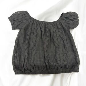 Express Black Lace Blouse